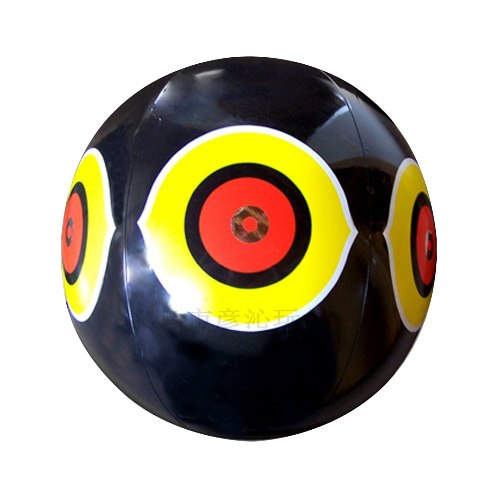 pvc充气恐怖眼睛球驱鸟球气球沙滩球农场果园防鸟吓鸟球跨境现货