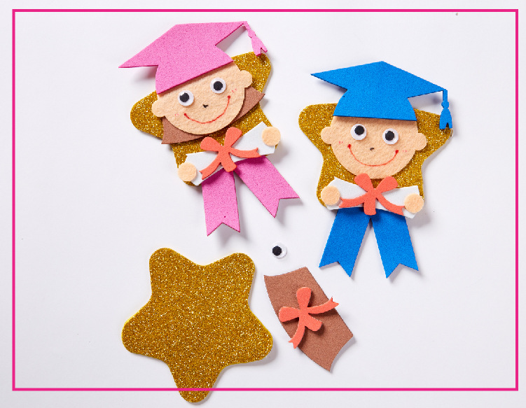 美可毕业胸牌手工diy毕业季创意礼物胸章制作材料包儿童幼儿园