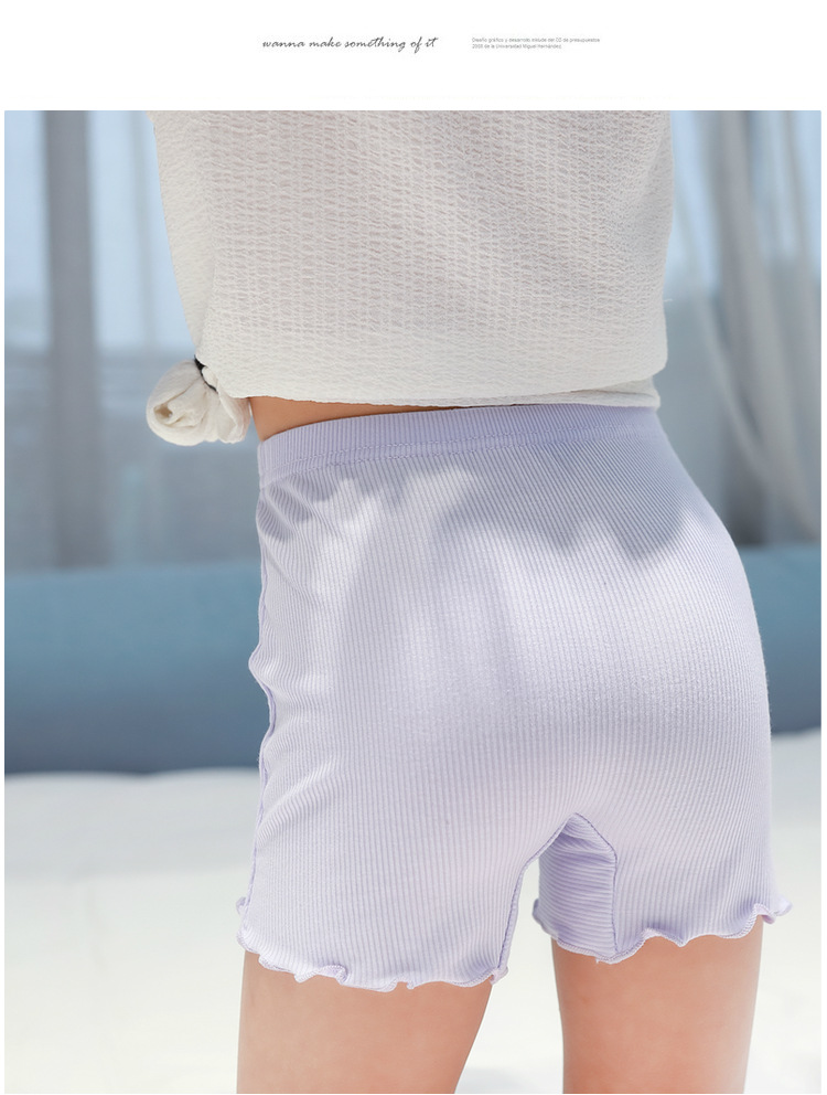 2020夏款儿童安全裤纯棉女童三分裤韩版螺纹双层加档平角短裤内裤