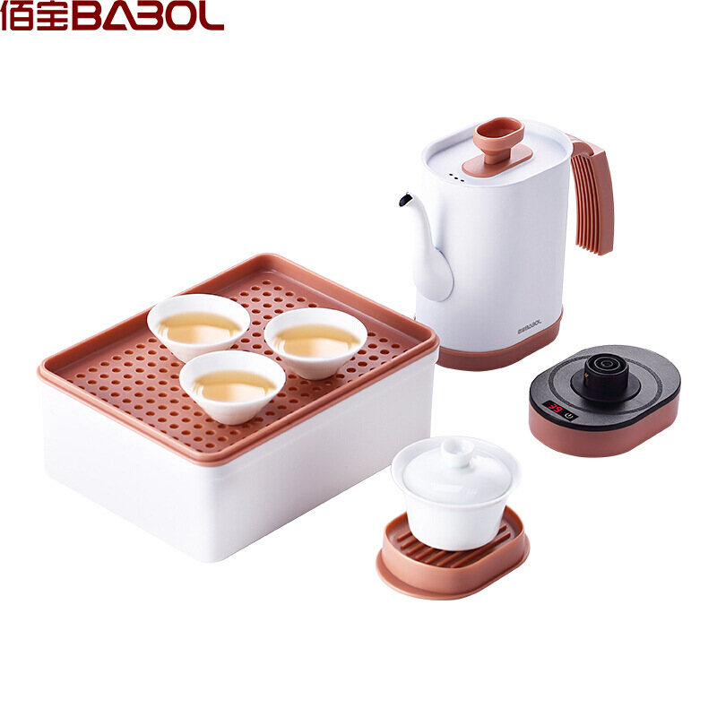 佰宝dch-202 旅行电热水壶便携迷你随手泡茶烧水壶功夫茶具套装
