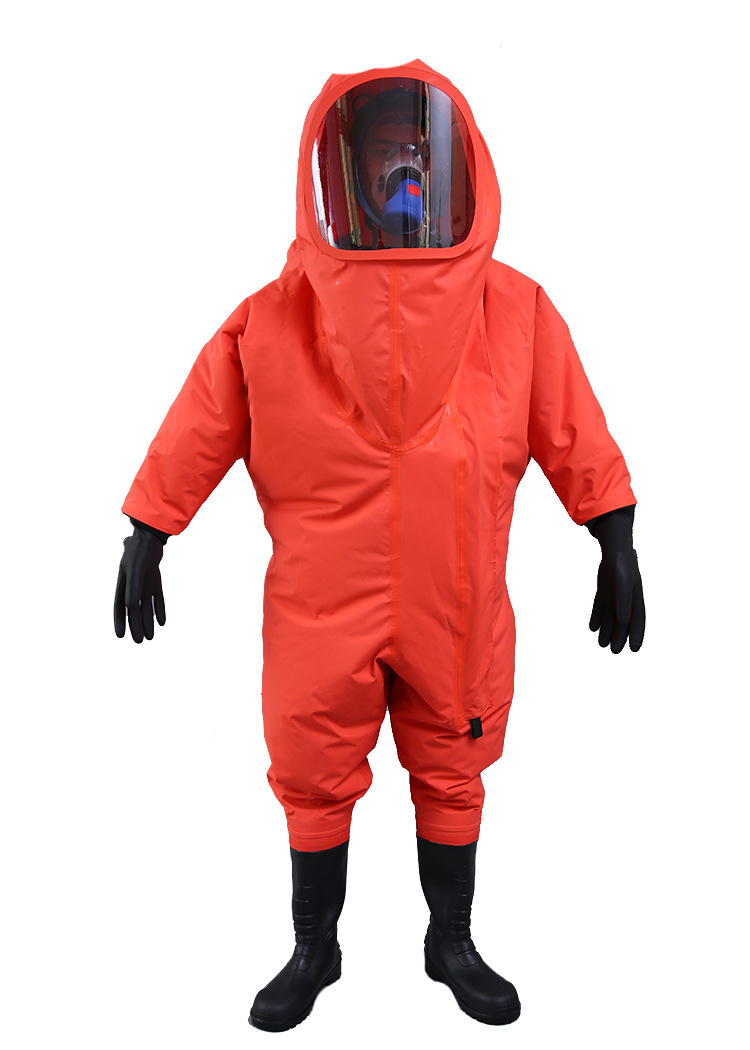 重型防化服一级化学防护服全封闭一体式消防防化服阻燃耐酸碱防氨