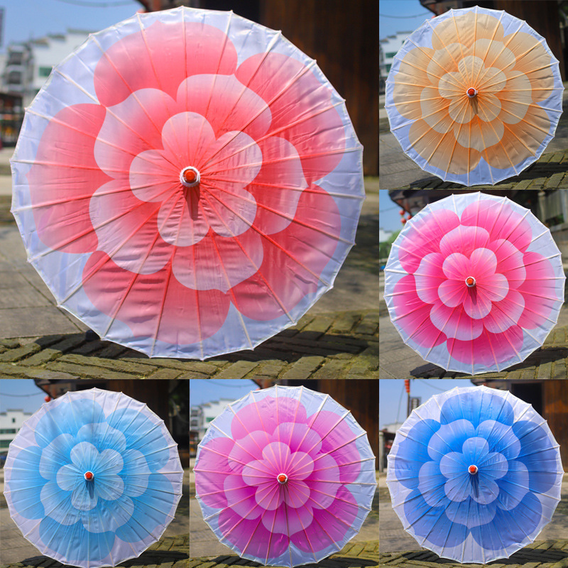 茉莉花舞蹈伞演出道具伞吊顶装饰伞造型伞中国风油纸伞绸布防小雨