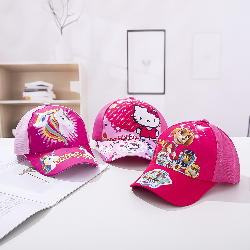 Summer Children's Hat Cartoon Dog Patrol Boys and Girls Baseball Cap Paw Patrol Duck Tongue Sun-Proof Net Hat