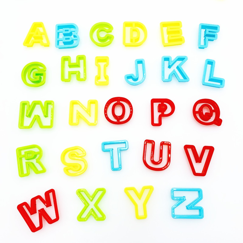 彩泥工具橡皮泥模具26英文大写字母印模轻泥粘土儿童益智玩具批发