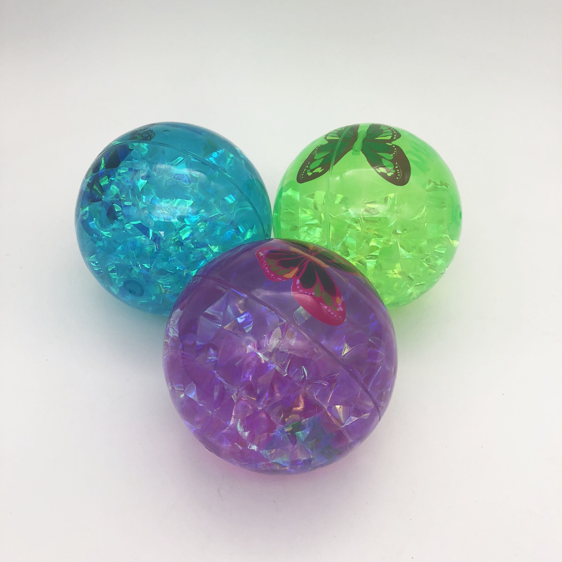 15公分水晶闪光弹力球 儿童发光玩具 地摊玩具十元货源地摊批发