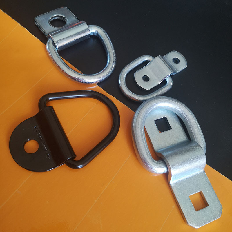 跨境碳钢镀锌拉环越野改装车用承重拉力大固定环d形连接环