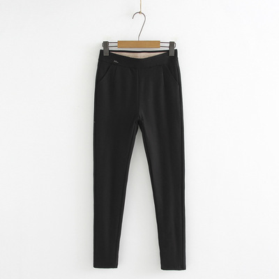 大码女装冬季加厚保暖蚕丝暖芯棉裤韩版弹力显瘦外穿打底裤80931