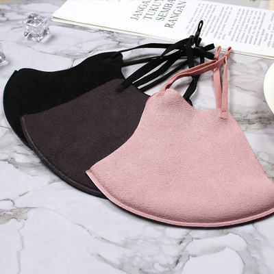 口罩女冬季时尚鹿皮绒调节耳带透气可爱学生个性口罩男女