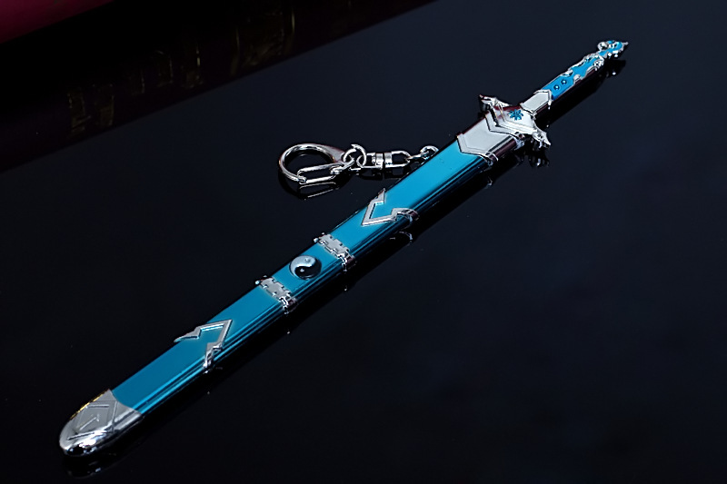 动漫周边 武器模型蓝忘机魏无羡晓星尘佩剑 22厘米 带鞘刀 合金