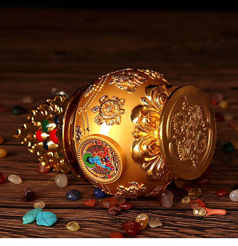 藏传佛教法物合金镀金如意宝瓶密宗结缘供养法器宗教用品厂家特价