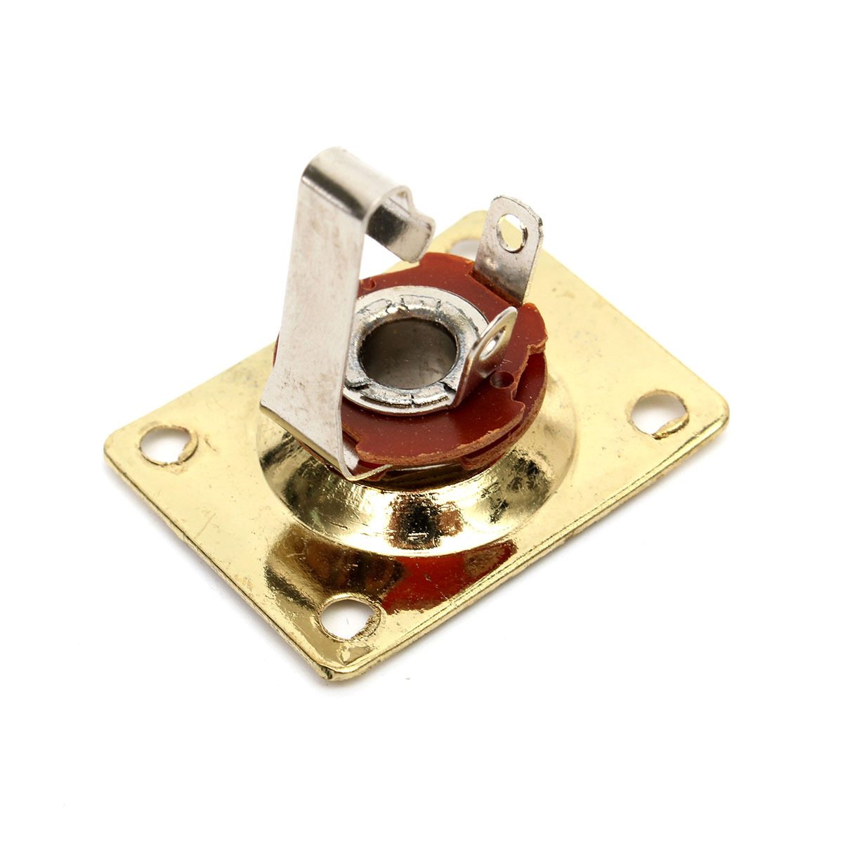 电吉他插口 插孔 电贝司四方插孔 吉他方形输出插口连接孔银黑金