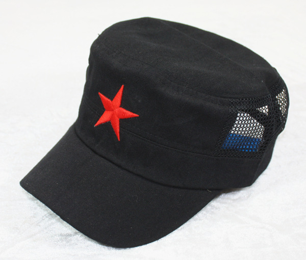 五角星军帽平顶帽 红军帽网帽 旅游景区红星帽雷锋帽 刘烨帽子