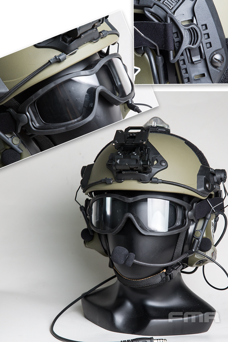 tbfma战术风镜 单层防雾风/高强度加硬镜片 沙色白镜tb1314a-de-w