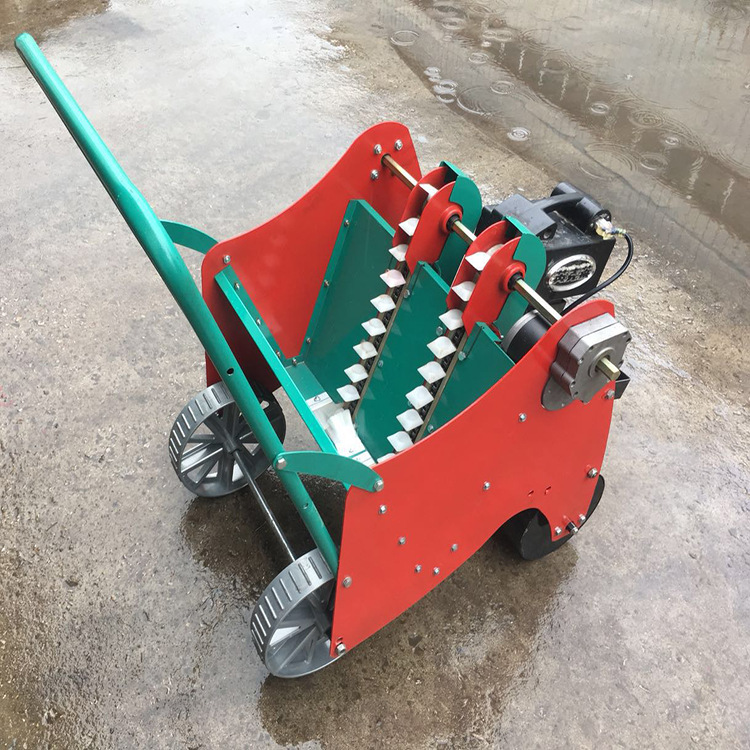 山东枣庄农用小型种蒜机电动手推大蒜播种机株距行距可定做-阿里巴巴