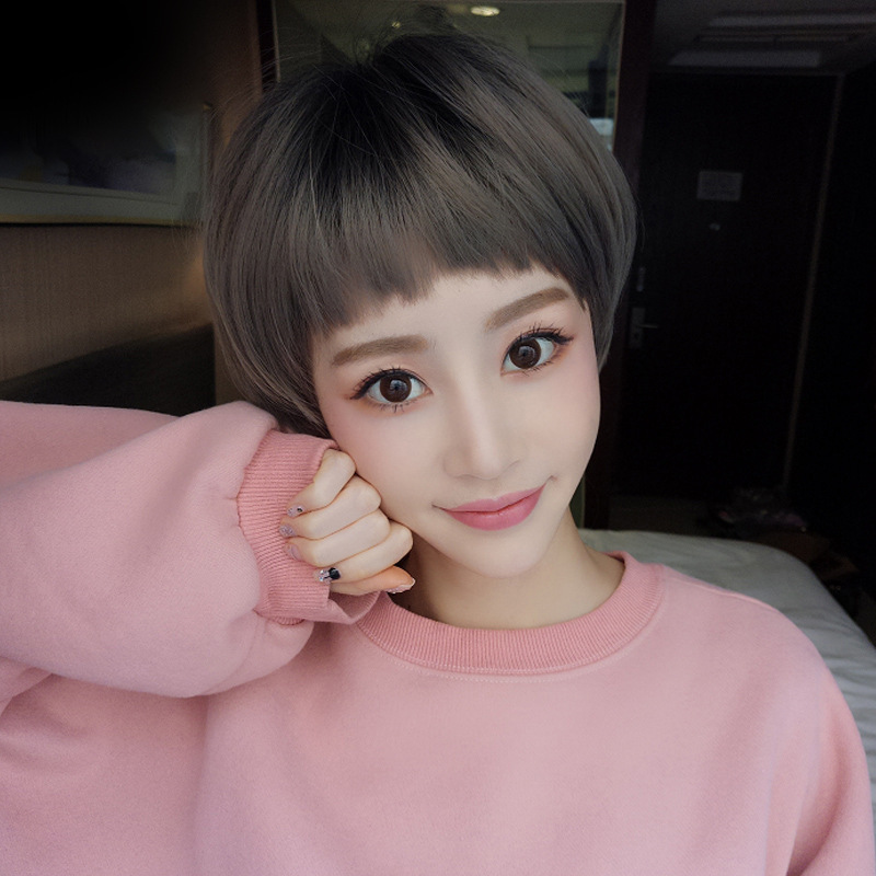 碎刘海假发女短发bobo头修脸蓬松自然逼真韩国甜美可爱短直发