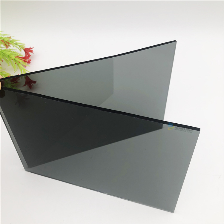3mm显示面板玻璃 触摸屏黑色钢化玻璃 黑色半透光视窗面板玻璃