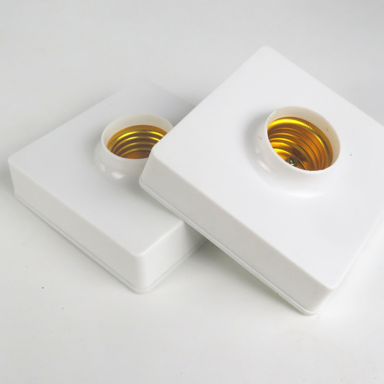 厂家直销86明装灯座 e27螺口灯头座e27螺纹明装打不烂工程灯头