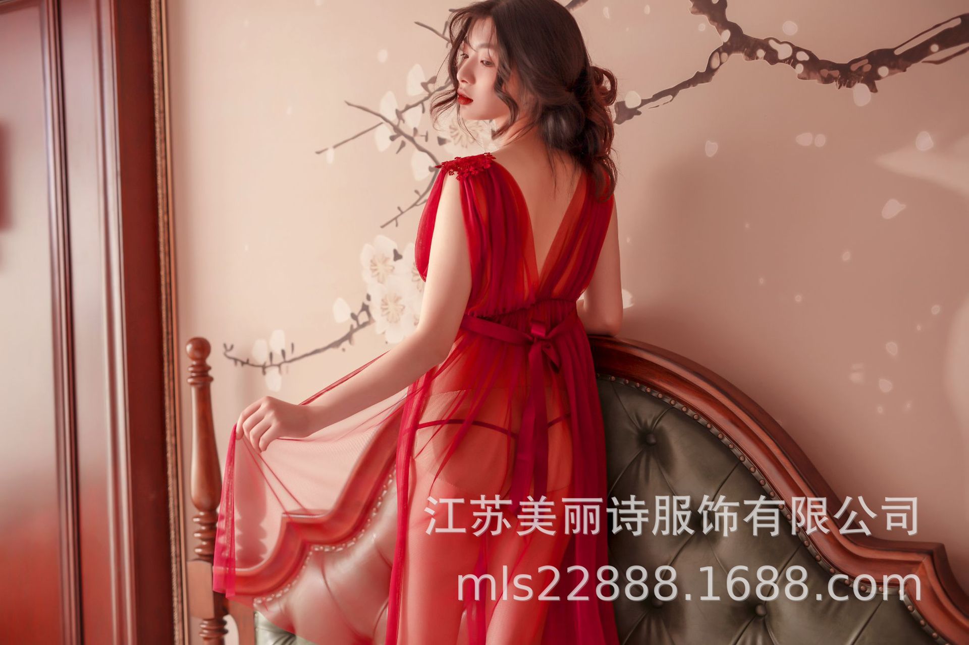 博宝沃高端瑰惑若仙情趣内衣女性感诱惑网纱睡裙蕾丝透明长裙8255