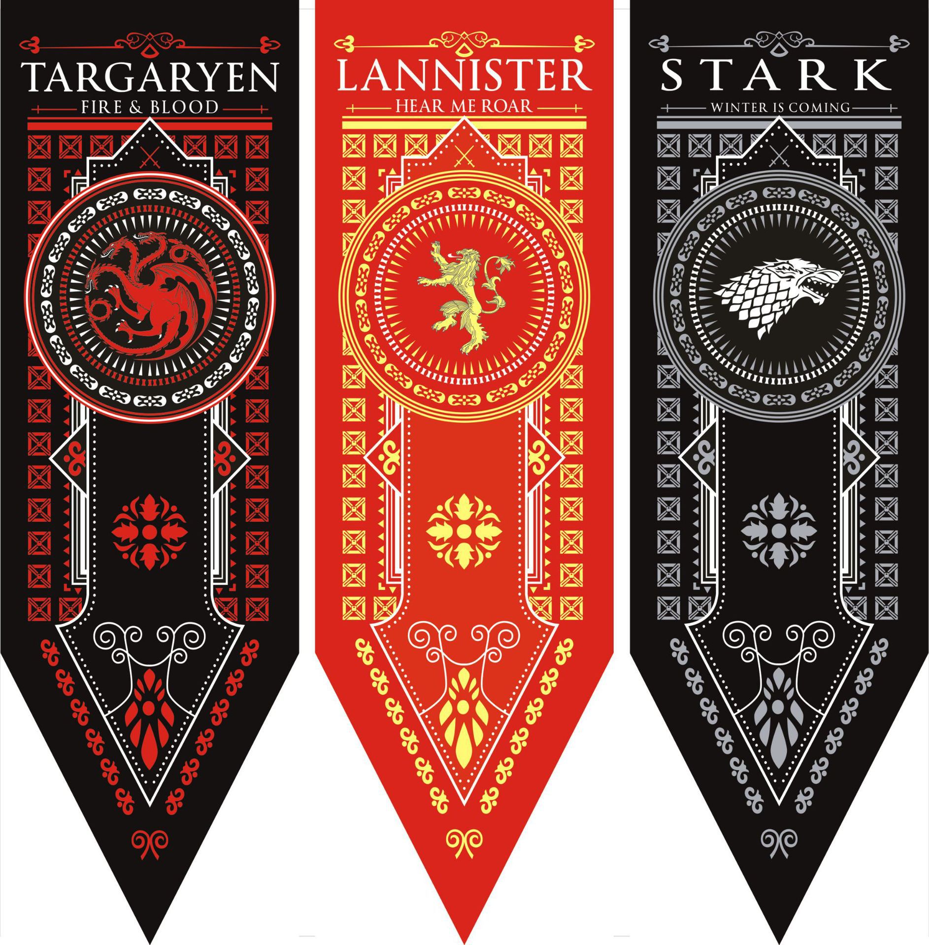 权力的游戏旗帜赛事横幅套3pk 史塔克家族 lannister flag装饰旗