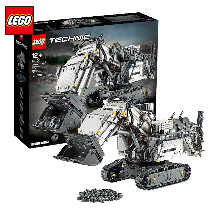 lego乐高积木 42100 机械 liebherr r 9800挖掘机可遥控 儿童玩具