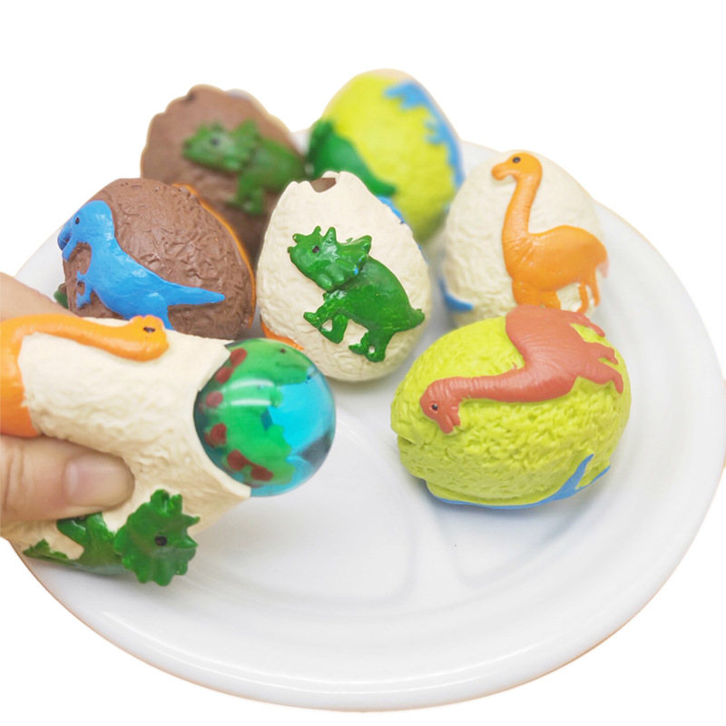 TPR Second Generation Dinosaur Egg Squeeze Vent Ball Children Decompression Embryonated Egg Water Ball Squeezing Toy Wholesale Squeeze