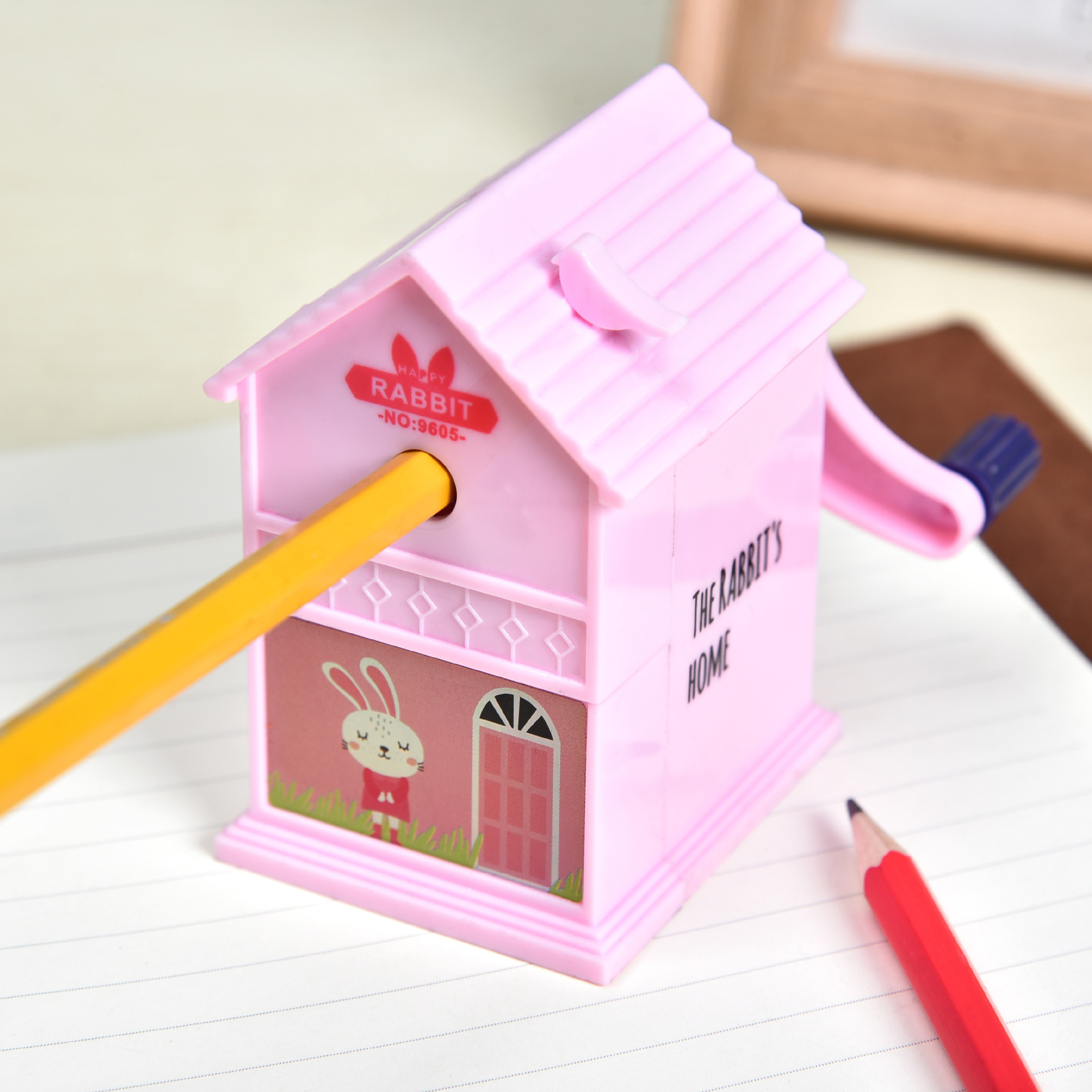 creative stationery pencil sharpener cute cartoon small house student school supplies manual pencil shapper prize gift