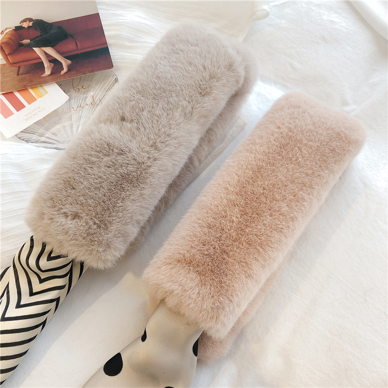 Autumn and Winter Scarf Imitate Rex Rabbit Fur Dongdaemun Ribbon Scarf Woolen Artificial Silk Ribbon Warm All-Matching Special Offer Clear