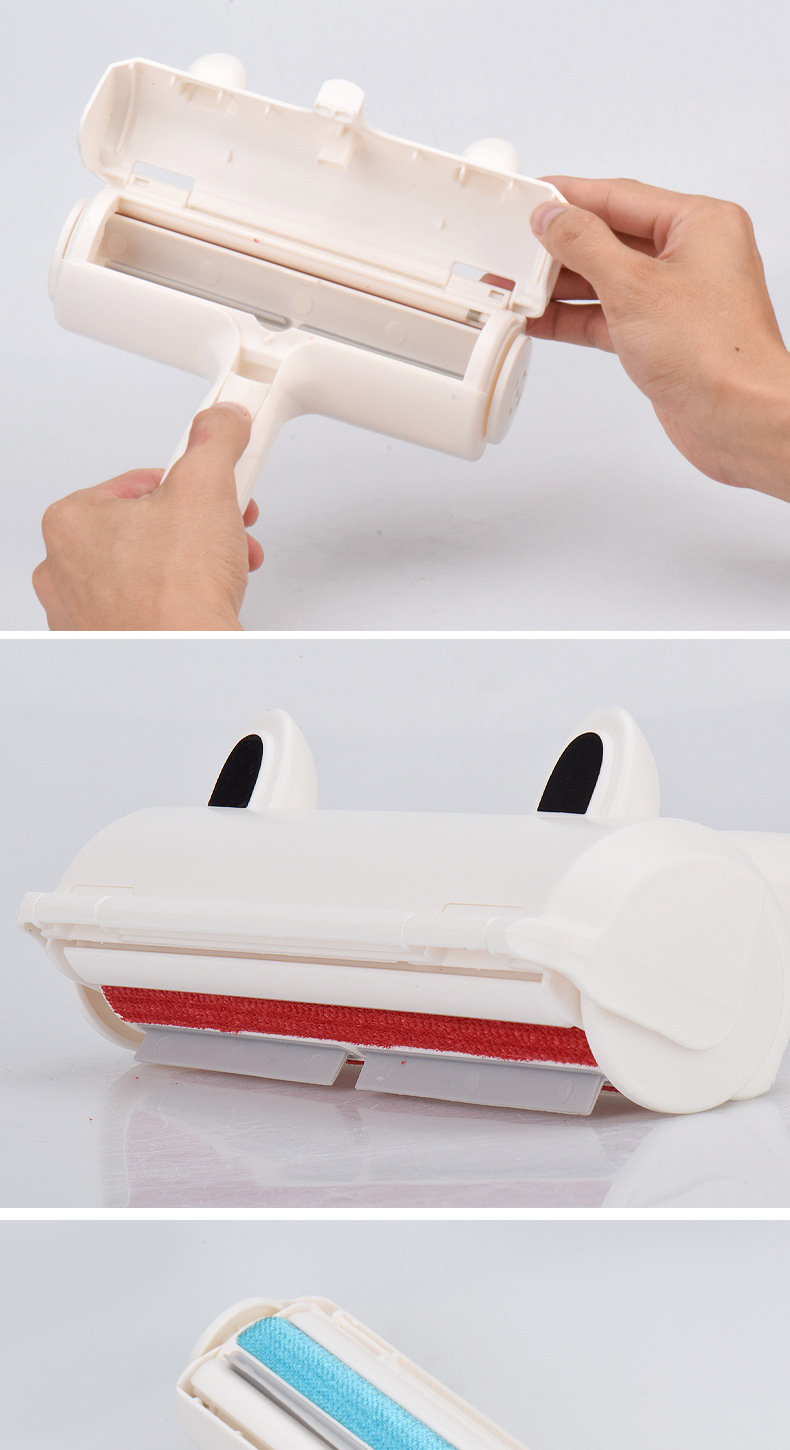 宠物滚筒式粘毛器 跨境专供厂家猫咪狗去毛清洁 双向宠物刷毛器