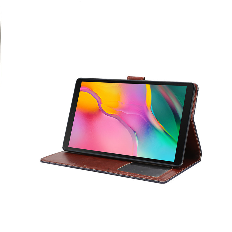 0 t290平板保护套 sm-t295牛仔布料皮套 插卡