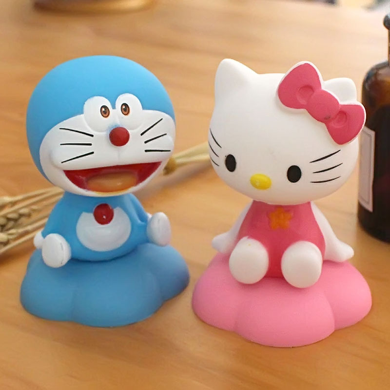 生日蛋糕装饰摇头娃娃公仔摆件烘焙甜品装扮玩具情景车载手办玩偶