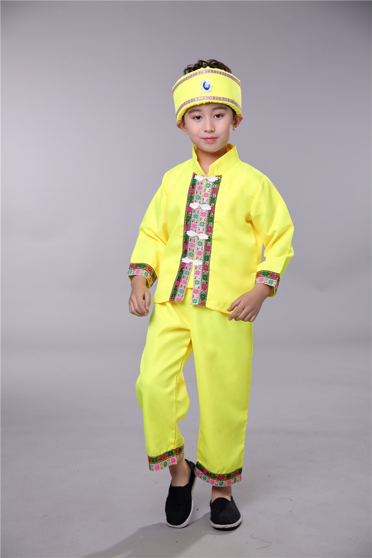 苗族男童少数民族服装壮族儿童演出服彝族舞蹈服饰广西瑶族侗族冬