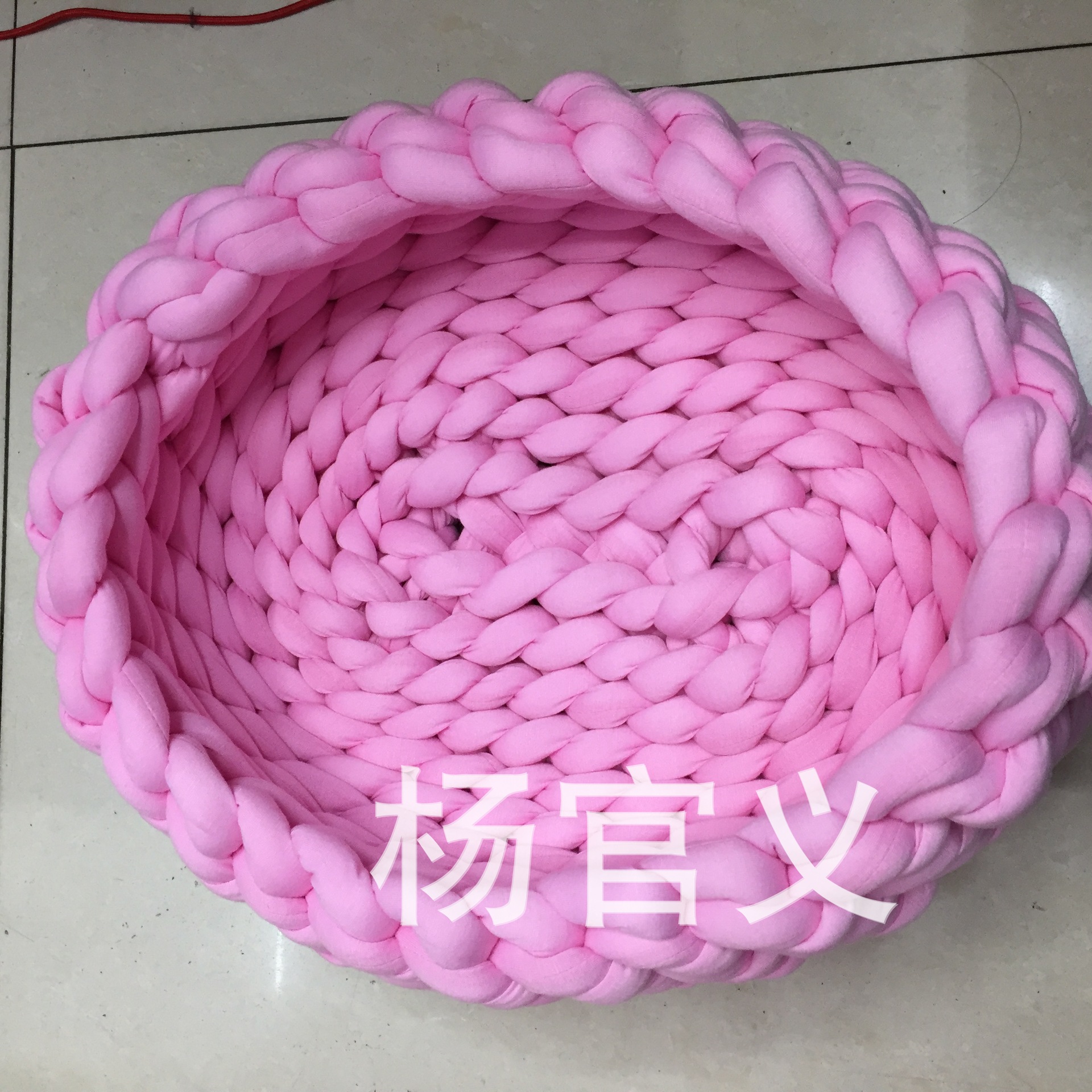 Cross-Border New Oval Animal Nest Hand-Woven Rectangular Cathouse Doghouse Filling Core Cotton Strip Wool Shooting