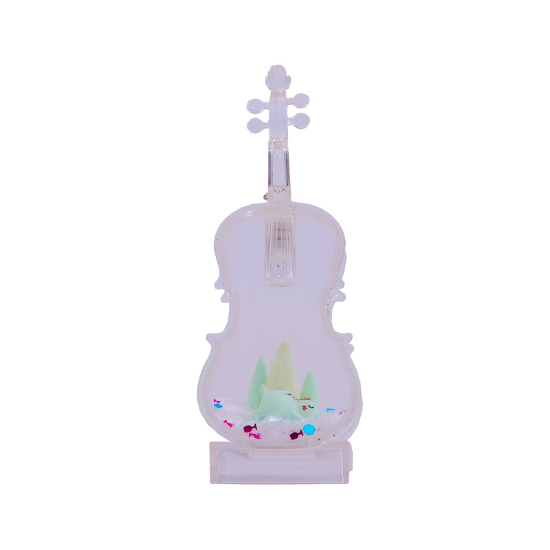 Creative with Light Cute Dragon Creative Violin Oil Decoration Acrylic Crystal Decoration Christmas Gift