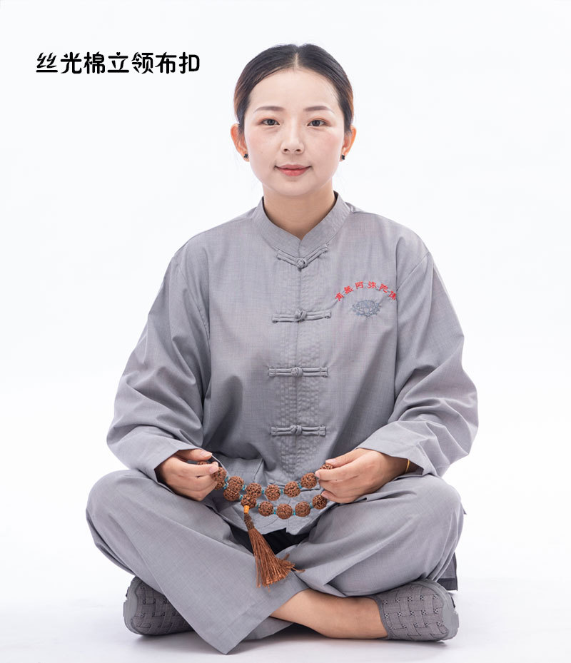 佛系禅意居士服女款套装中国风禅修服法会开光高档海清居士服僧服