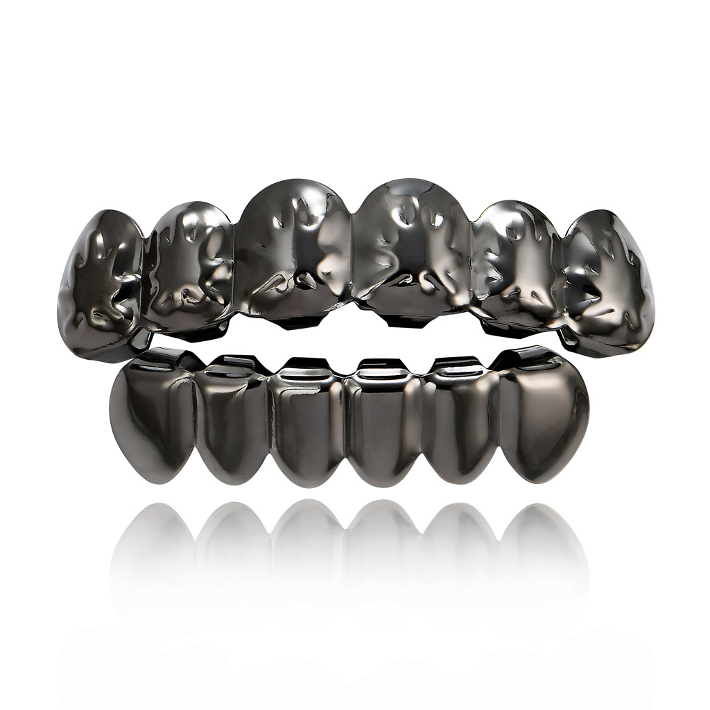 速卖通爆款grillz大麻叶枫叶牙套 嘻哈金牙套夸张自杀小队金牙套