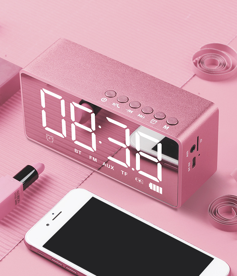 闹钟蓝牙音箱 无线手机电脑家用超重低音炮迷你随身便携式小音响