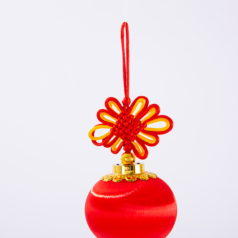 红色灯笼球串挂饰灯笼绒布挂饰乔迁喜庆春节场景新年挂件厂家批发