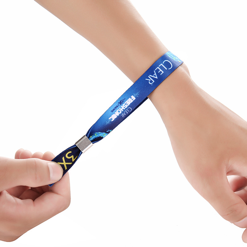 2016欧美热销提花织唛织带手挽绳 一次性手腕带 拍拍手腕带定做