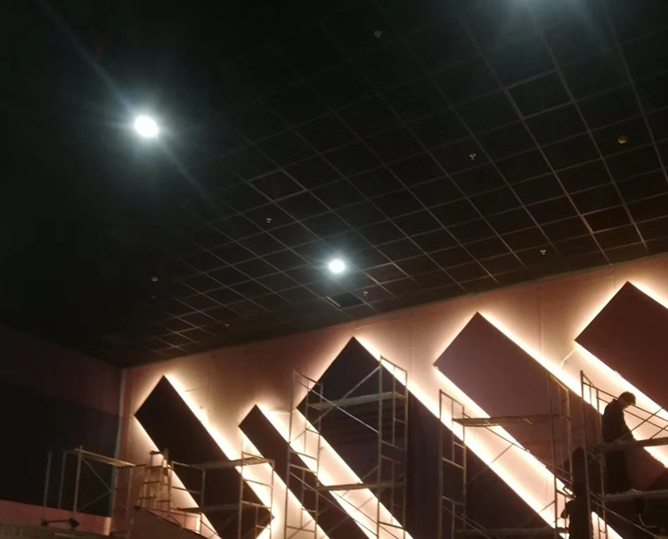 天花玻纤板 黑色玻纤吸音天花板 电影院吊顶吸音板 酒店剧院吊顶