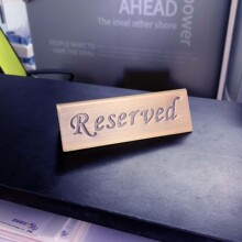 不锈钢英文留座牌 预订牌 留座提示牌 Reserved 已预订牌