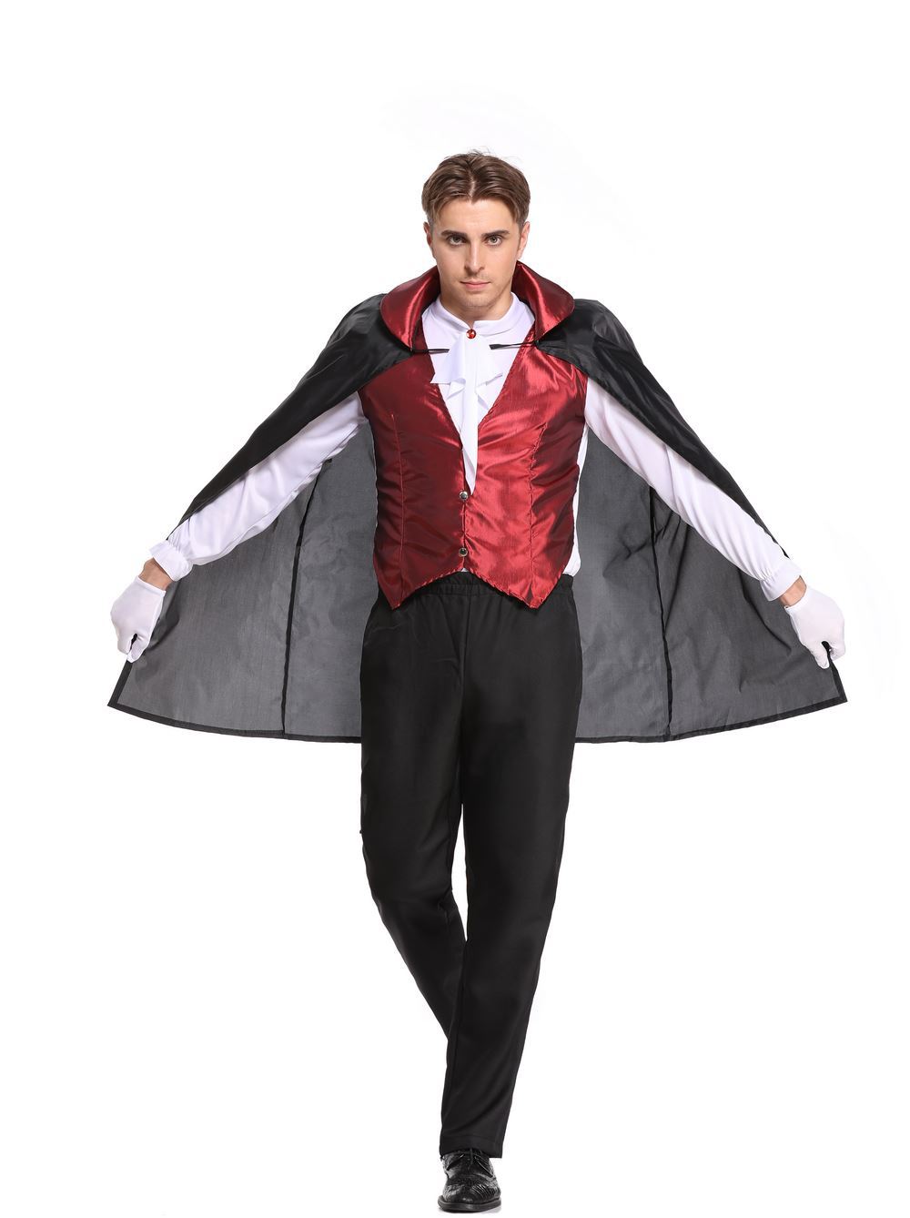 【姚心田】亚马逊爆款万圣节成人男吸血鬼公爵上衣制服 披风男