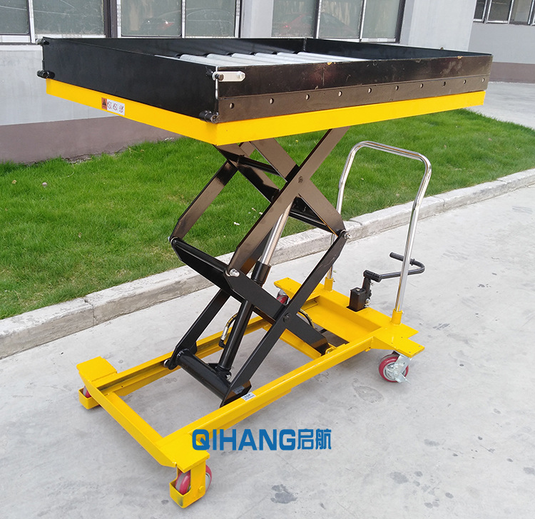 启航辊筒平台车模具滑动牛眼滚珠车滑动平台升降手推车滚筒滚轮车