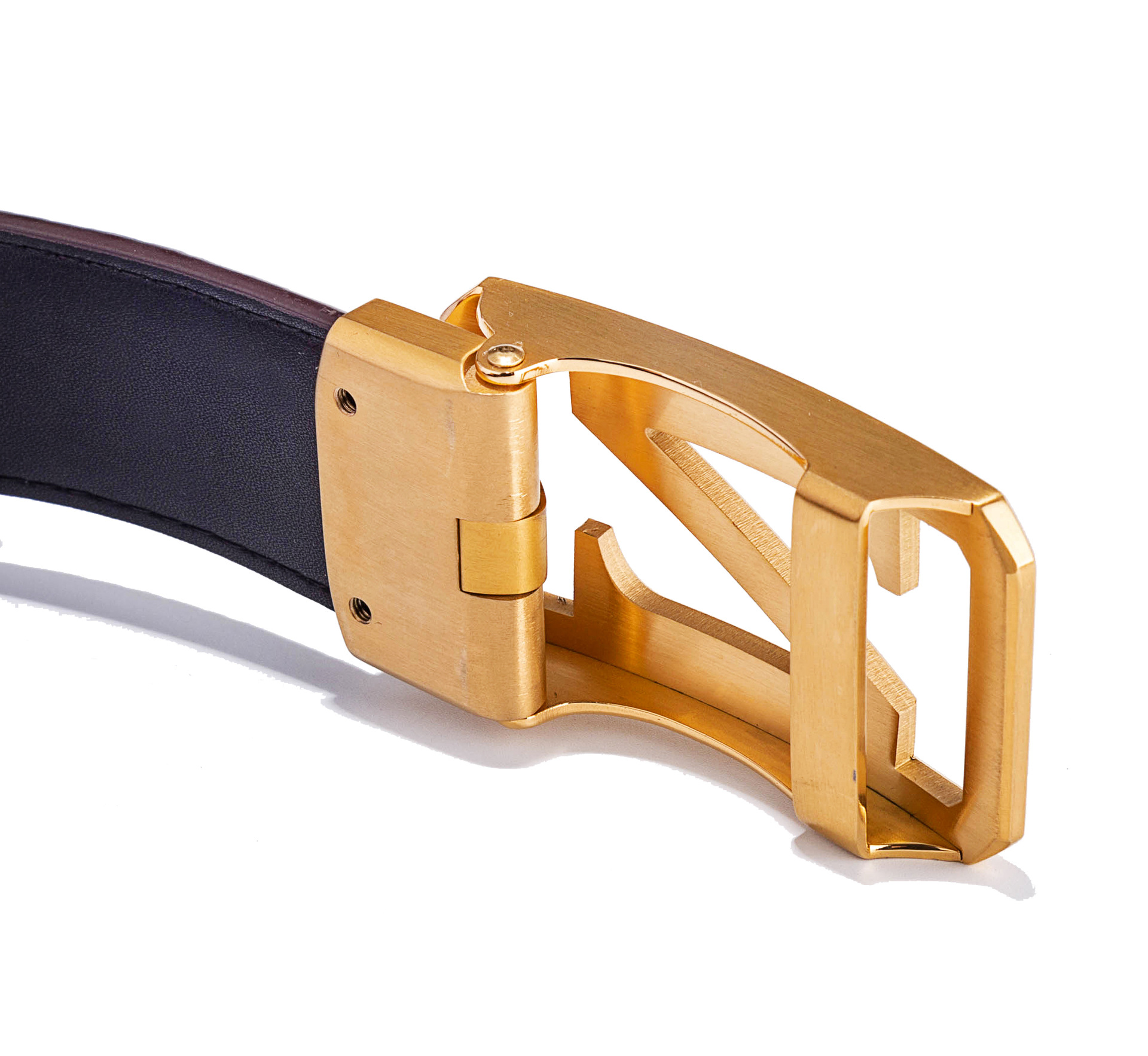 男士钢扣真皮腰带 高端品质 原版大象纹进口头层牛皮自动扣皮带