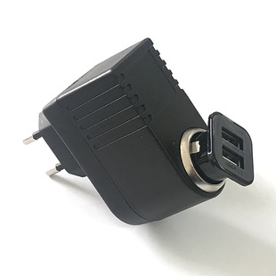 ac/dc点烟器220v转12v家用点烟器  点烟器转换器手机充器欧规
