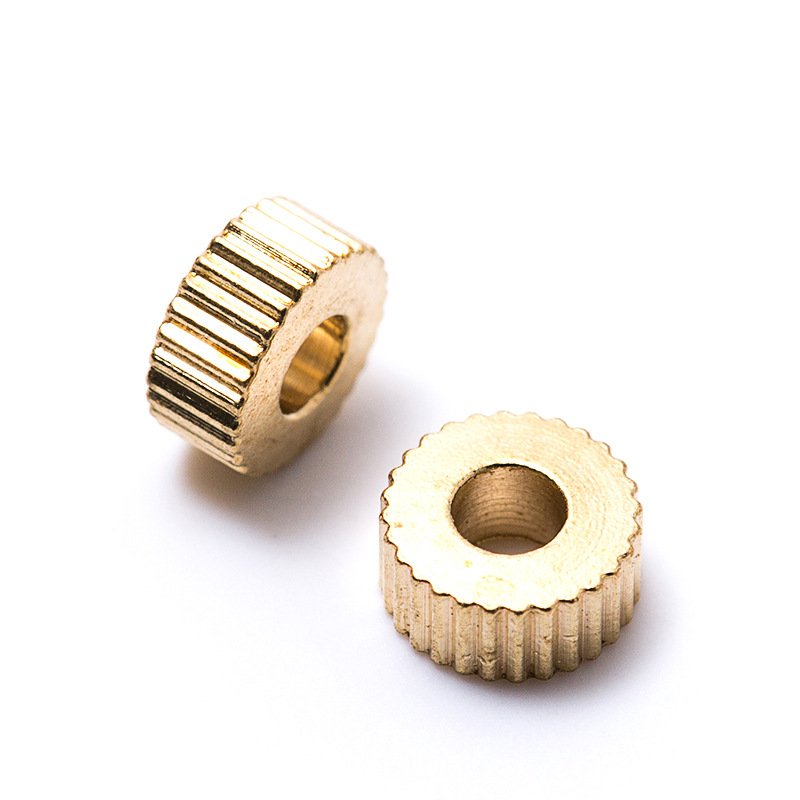 厂家直销三层黄铜本色齿轮隔珠 电镀耳环手链项 饰品配件