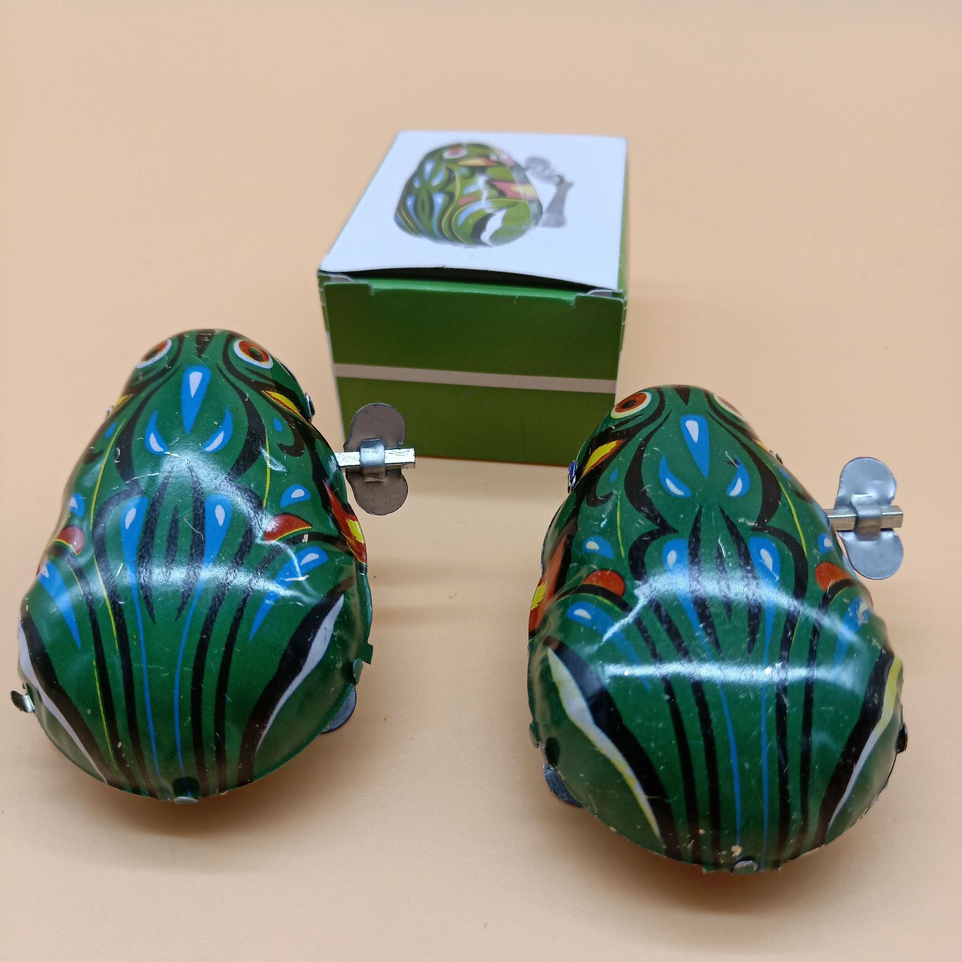 铁皮青蛙跳跳蛙弹跳发条儿童宝宝玩具上链80后经典怀旧地摊货热卖