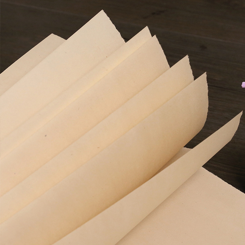 加厚仿古毛边纸无格书法练习纸半生熟宣纸半手工四开书画纸六尺屏