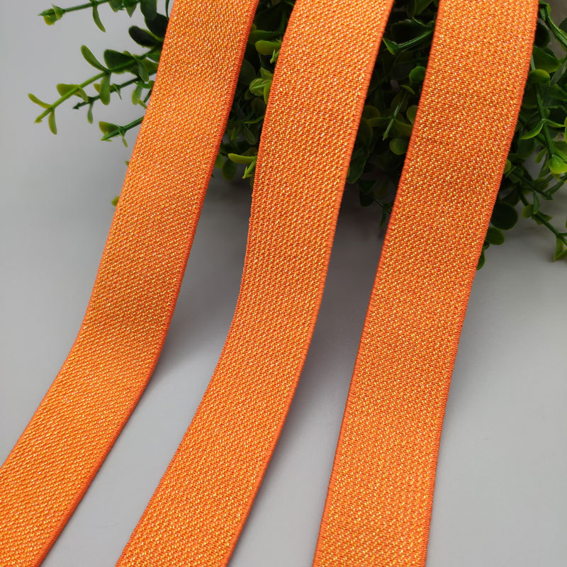金线松紧带厂家供应橙色高弹力松紧带尼龙橡筋带鞋帽箱包服装辅料