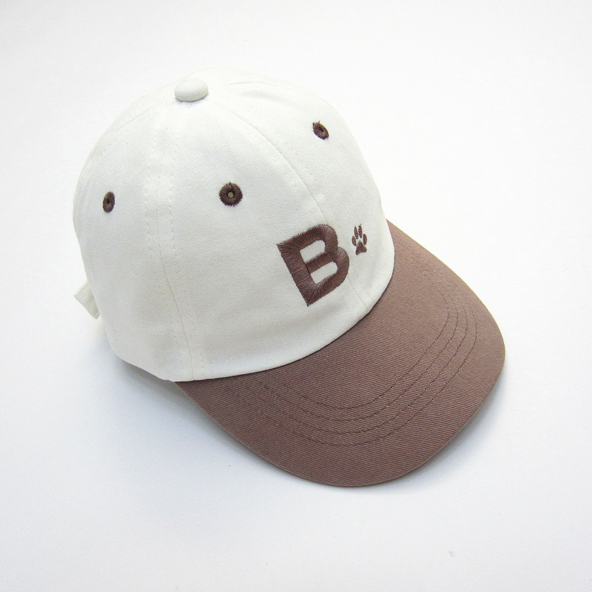 外贸工厂b字母爪印儿童棒球帽春夏帽宝宝帽子遮阳帽童帽