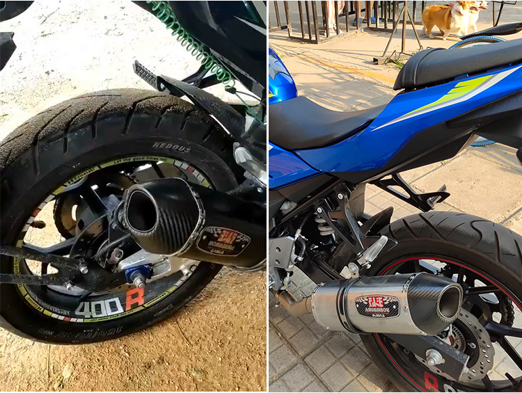 摩托车改装吉村四角椭圆排气摩托车排气管 gsxr600 k8 r1 fz1 fz8